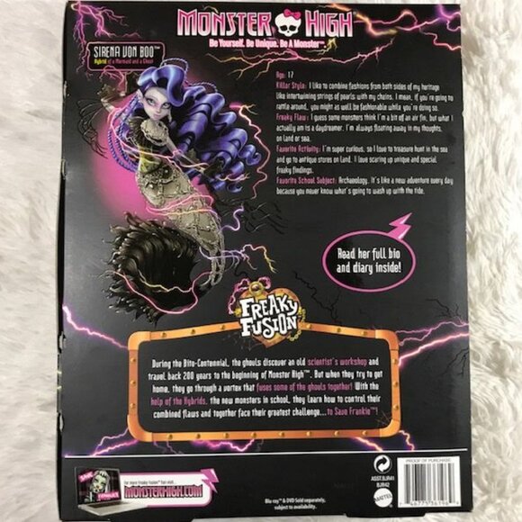 NWOT Monster High SIRENA VON BOO Freaky Fusion - Picture 8 of 16